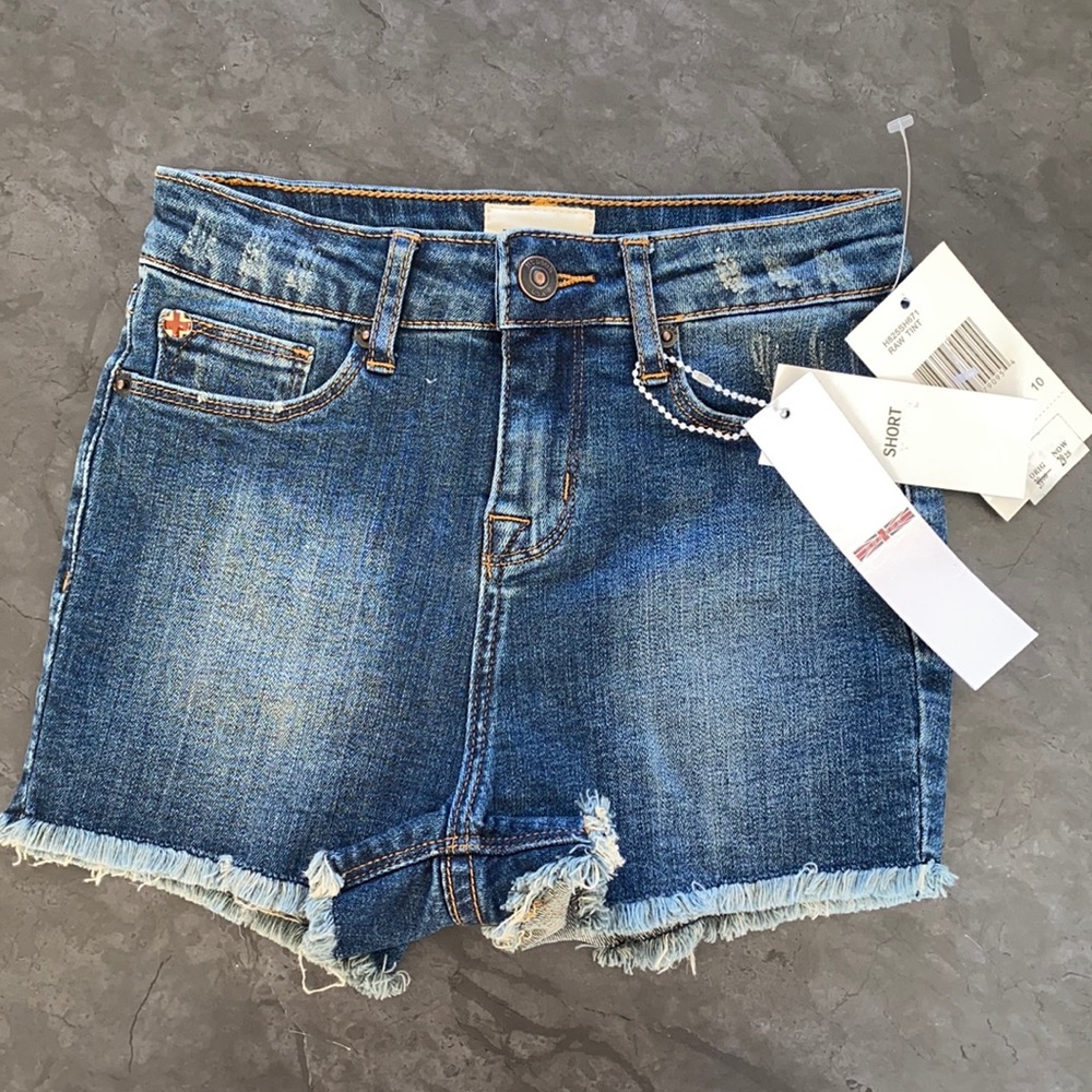 Girls size 10 Hudson distressed denim short